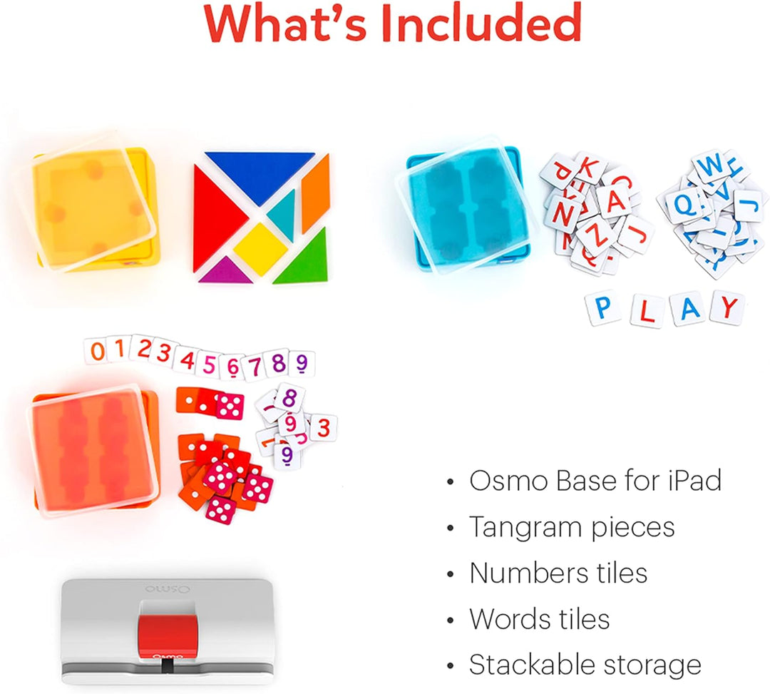 Osmo - Genius Starter Kit for iPad - 5 Educational Learning Games - Ages 6-10 - Math, Spelling, Crea