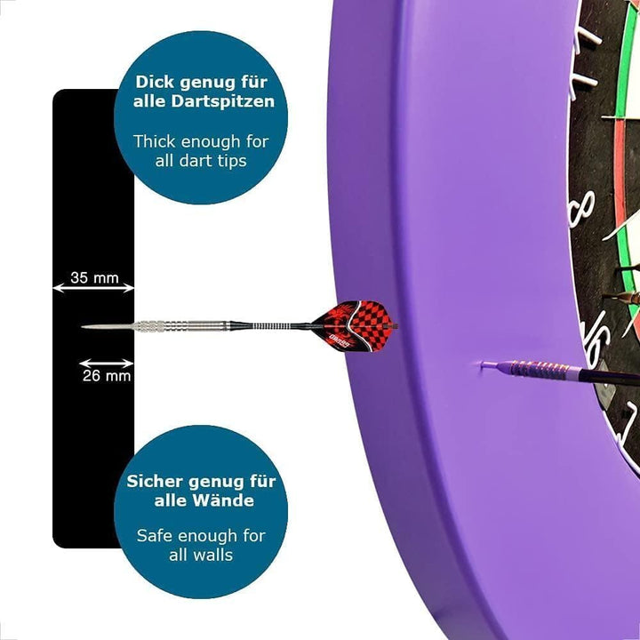 Dart Catchring Surround Dartscheibe Schutz Dart Auffangring für 45 cm Dartscheibe Lila