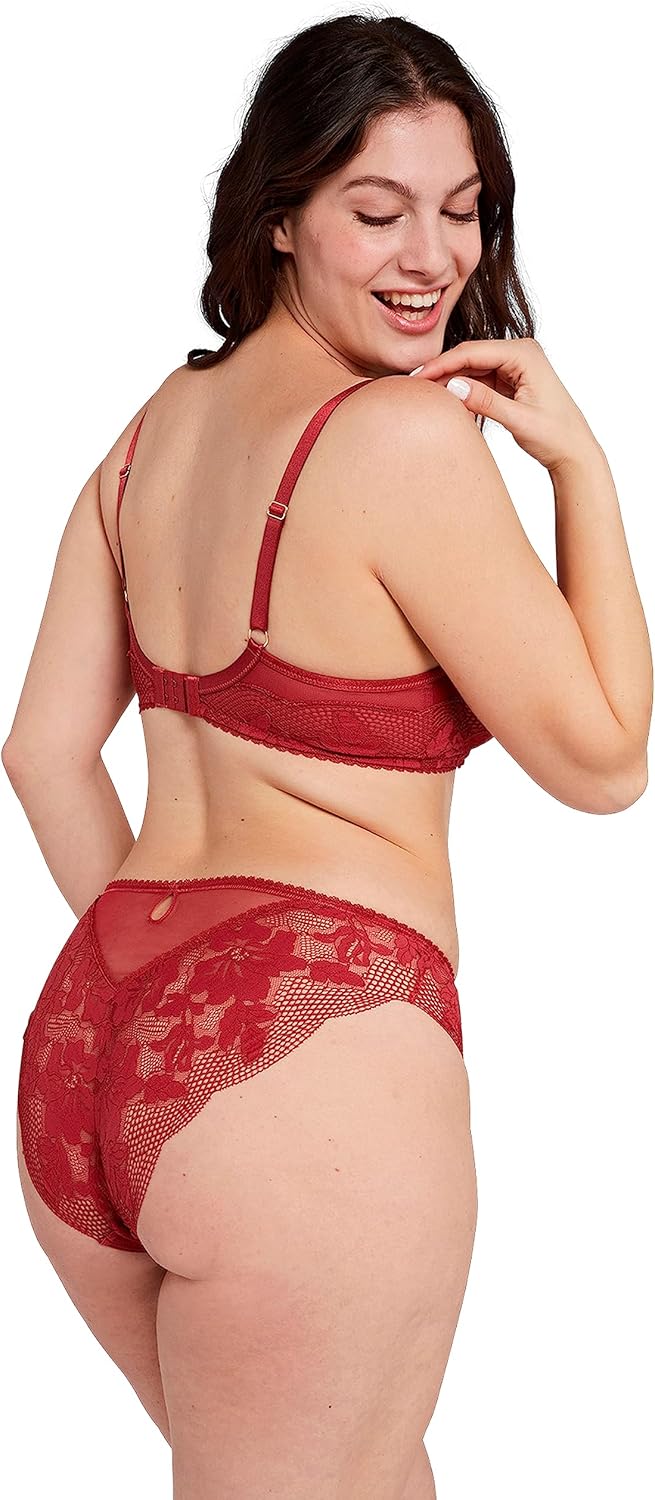 Sans Complexe Damen Charmante Balconette Bra (1er Pack) 75C Granatrot, 75C Granatrot