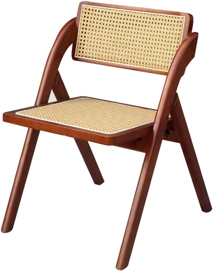 Mgchowue Modern Rattan Esszimmerstühle, Zusammenklappbar Rattan-Geflecht Stühle für Küche, Esszimmer