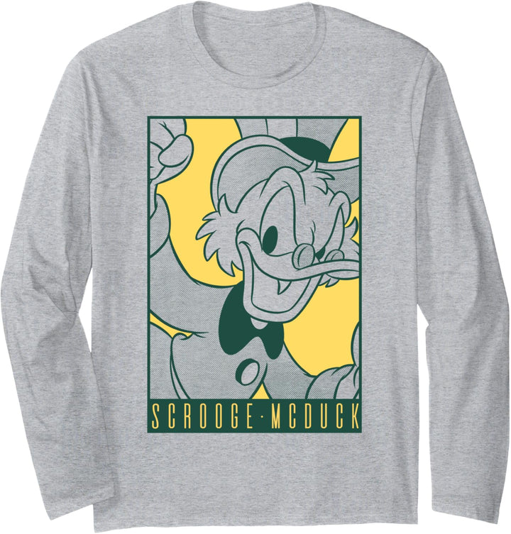 Disney DuckTales Scrooge McDuck Pop Art Poster Langarmshirt