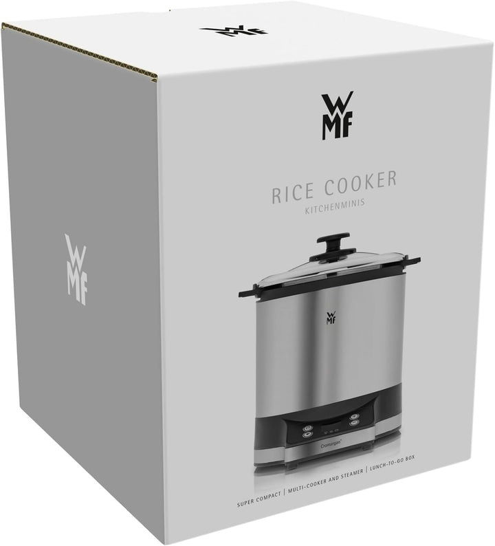 WMF Küchenminis Reiskocher (220 W, mit Lunch-to-go-Box, Damfgarer, platzsparend, Innentopf mit To-Go