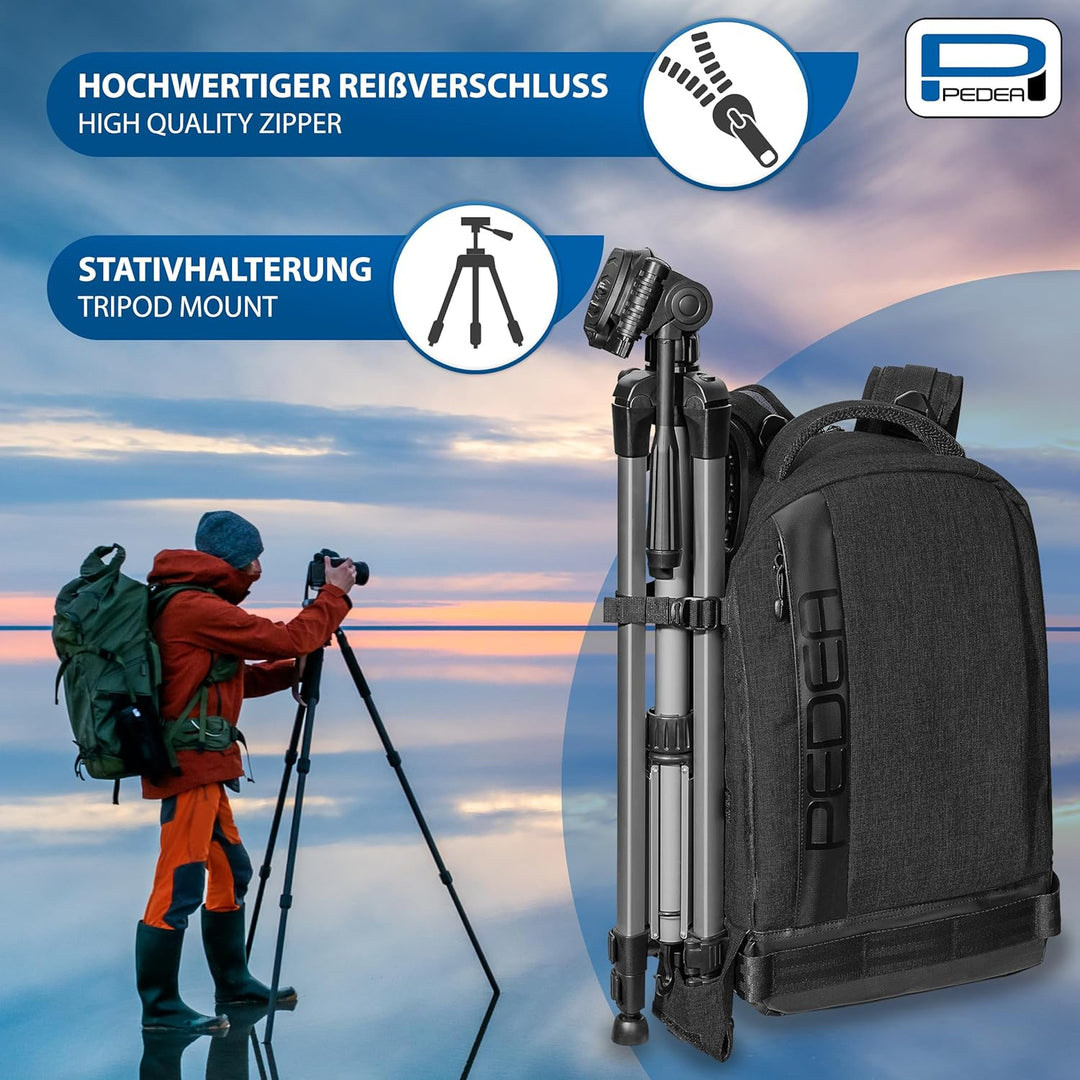 Pedea DSLR-Kamerarucksack Fashion Fotorucksack für Spiegelreflexkameras mit wasserdichtem Regenschut