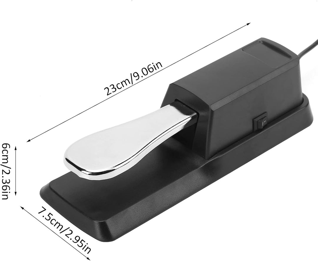 Sustain-Pedal, Poliertastatur-Pedal Antirutsch-Universal für Klavier
