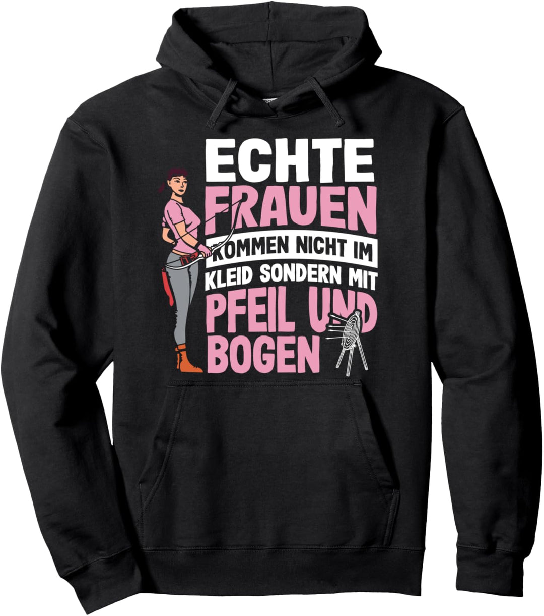 Bogensport Damen - Bogenschützin Frauen Bogenschiessen Pullover Hoodie