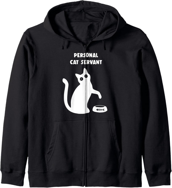 Personal Cat Servant Shirt Funny Black Cat Lover Gift Kapuzenjacke