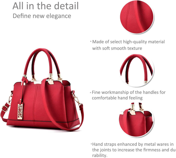 NICOLE & DORIS Damen Handtaschen Elegante Damen Tasche Designe Frauen Umhängetasche PU Weiche Ledert