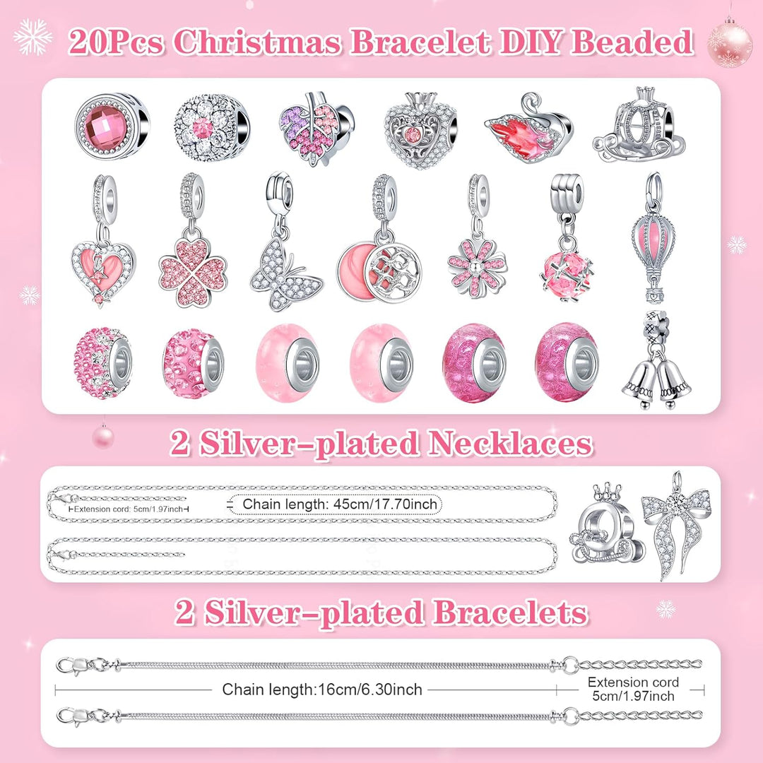 Adventskalender 2025 Mädchen Schmuck, Weihnachtskalender Schmuck Geschenk für Kinder Teenager Frauen