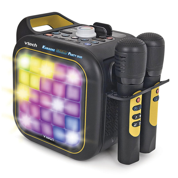 VTech Karaoke Light Party Duo Golden Edition, leistungsstarker Lautsprecher, Karaoke, tragbar, mit B
