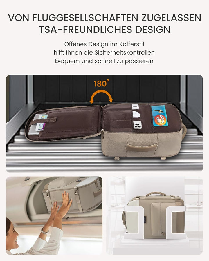 LOVEVOOK Rucksack Handgepäck Flugzeug, Reiserucksack Herren Damen Gross, 40L Cabin Bag Bordgepäck Ru