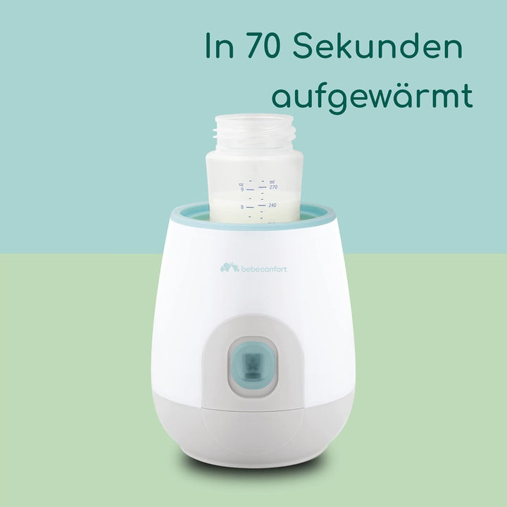 Bebeconfort Express Elektrischer Flaschenwärmer, Flaschenwärmer für Unterwegs und Baby, Weiss & Grün
