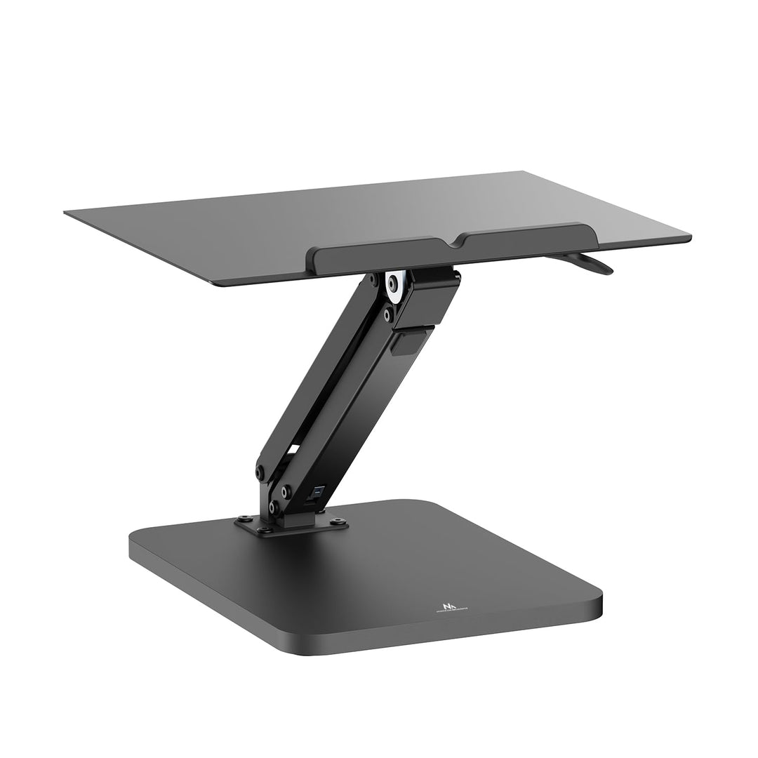 Maclean Schreibtischständer für Monitor oder Laptop | Höhenverstellbar 105-325 mm | Gasfedermechanis