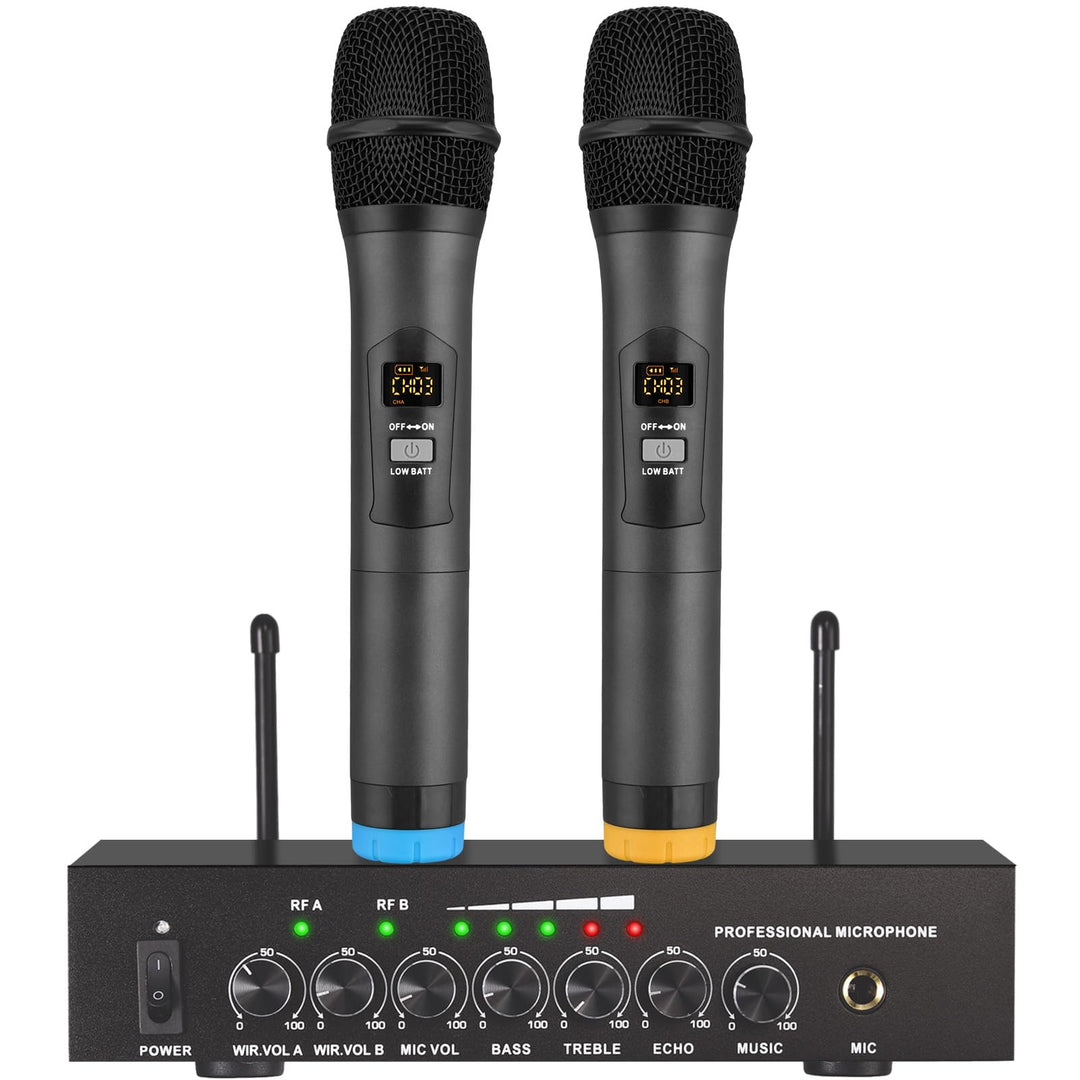 LiNKFOR UHF Drahtloses Mikrofon Karaoke-Mikrofon Drahtlos Bluetooth 4.2 UHF Drahtloses Mikrofon Hand