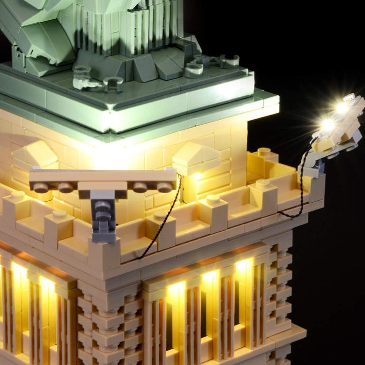 Briksmax Led Beleuchtungsset für Architecture Freiheitsstatue, Kompatibel Mit Lego 21042 Bausteinen