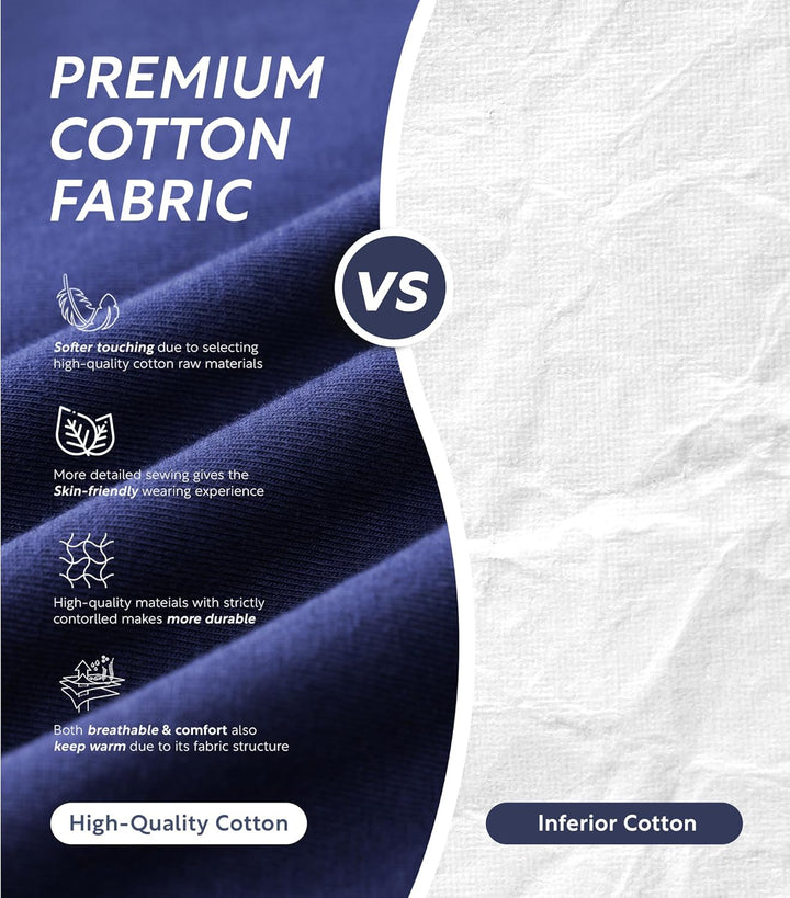 DAVID ARCHY Herren Schlafanzughose Lang & Kurz mit Eingriff Baumwolle Pyjama Hose mit Taschen und Ba