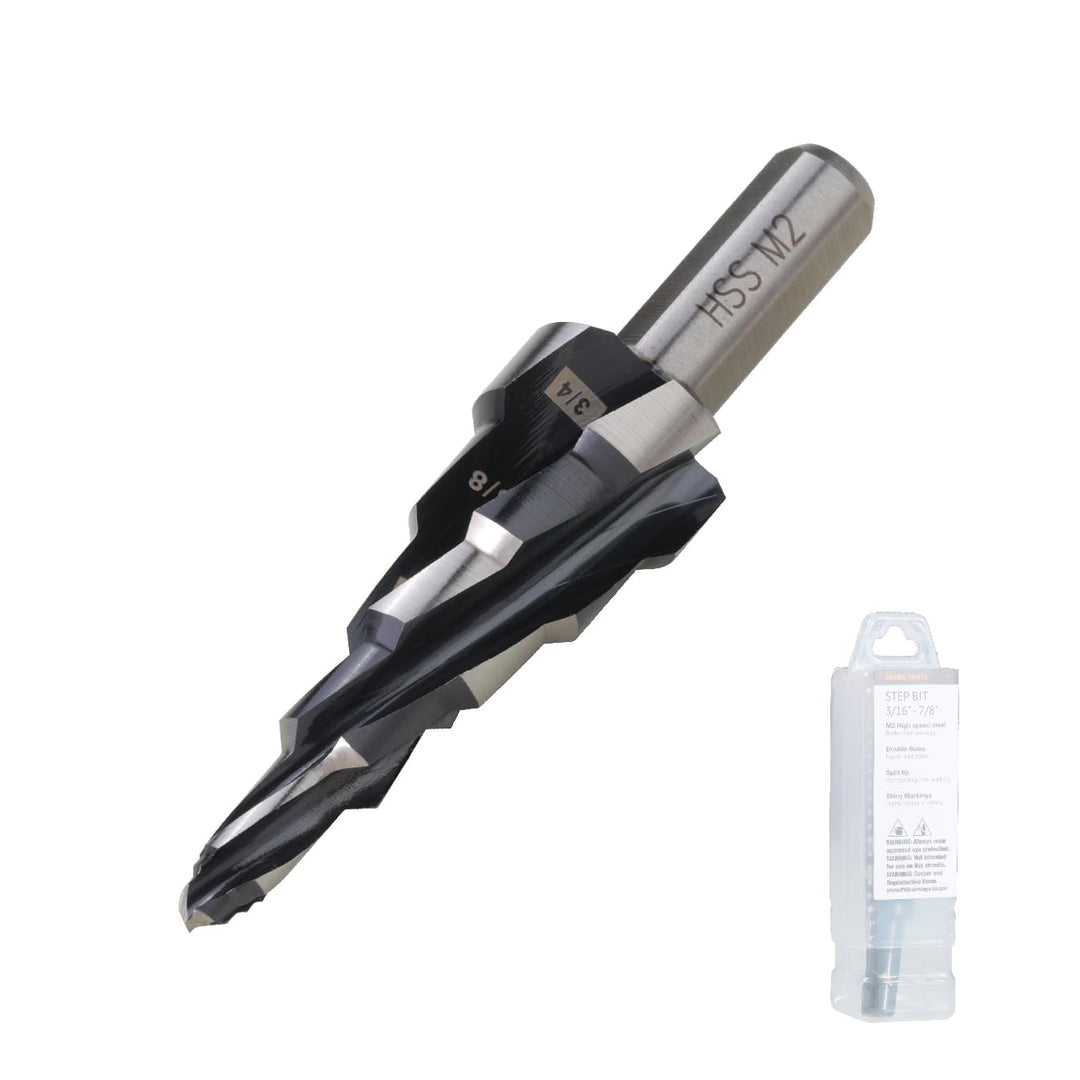 Jerax tools 1/4 bis 3/4 Zoll Stufenbohrer, M2 Hochgeschwindigkeitsstahlbohrer für Lochbohren in extr