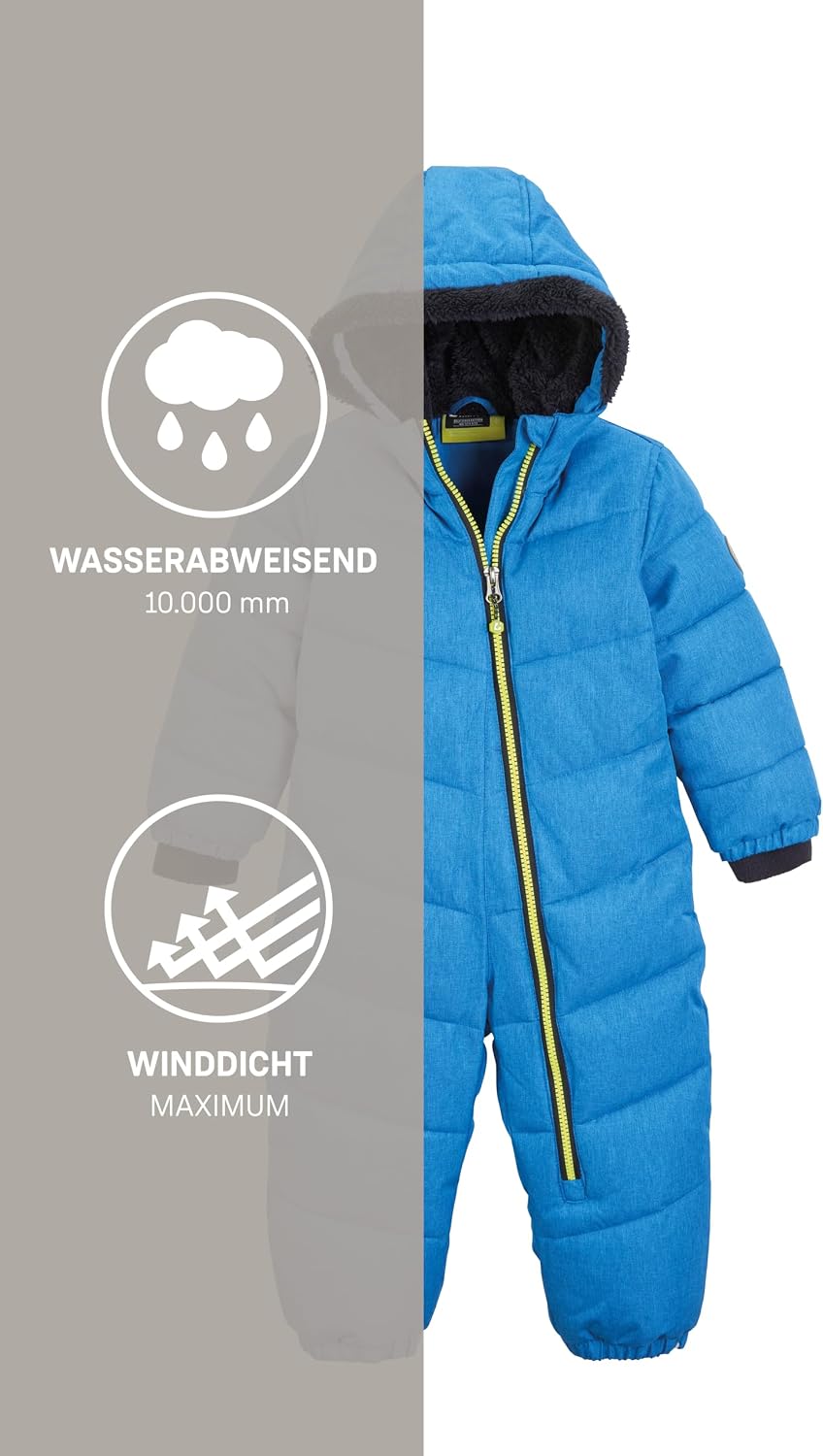 Killtec Unisex Kinder Karter Mini Overall In Daunenoptik Mit Kapuze 98-104 royal, 98-104 royal