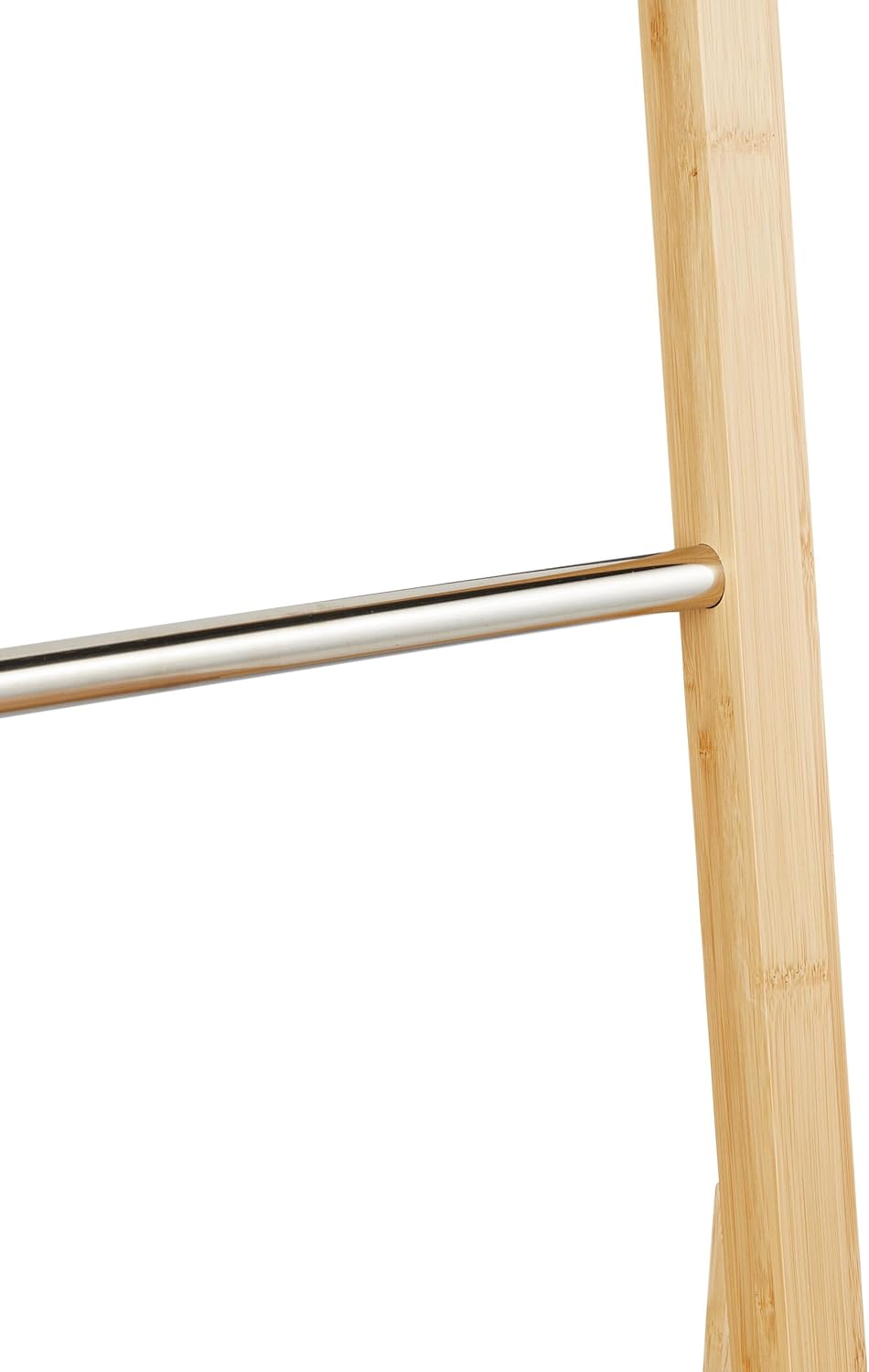 Relaxdays Herrendiener mit Ablage, Bambus, Edelstahl, HBT: 133 x 40 x 42 cm, Kleiderstuhl, Handtuchs