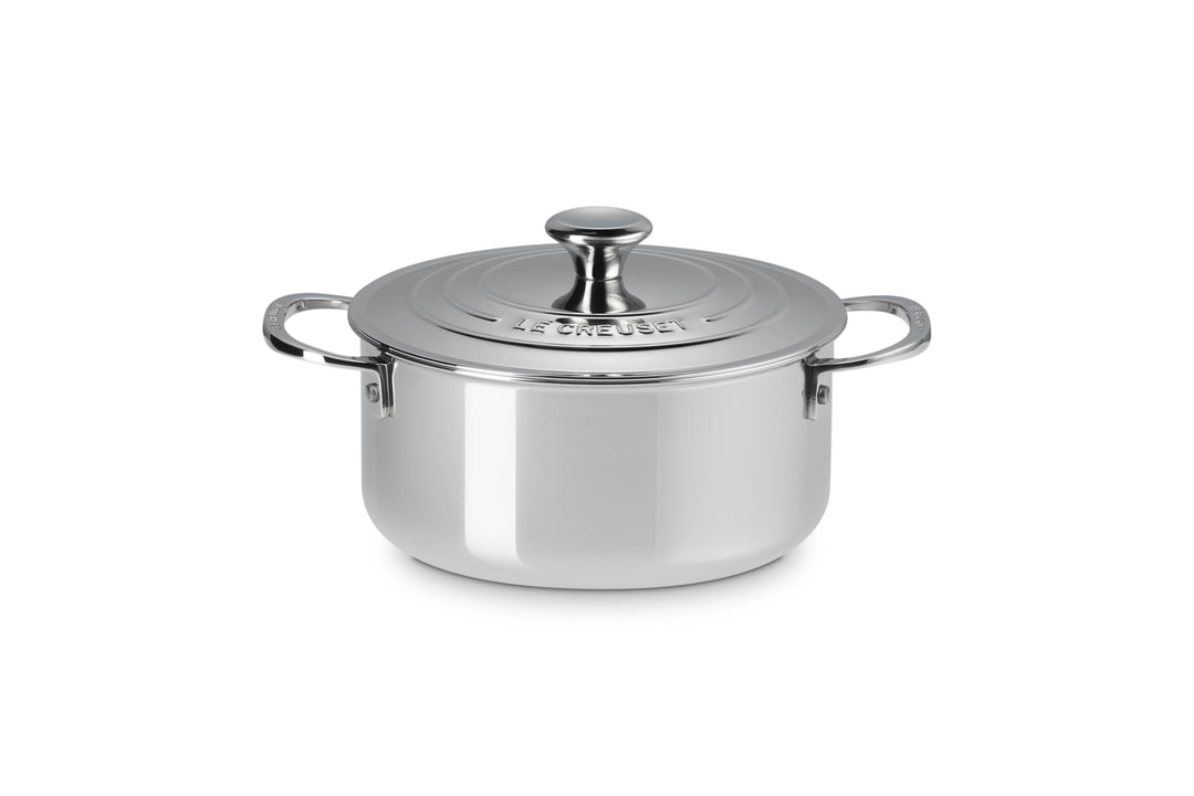 Le Creuset Signature Flacher Bräter mit Deckel, Rostfreier 3-ply Edelstahl, Ø 20 cm, 3 L, 20 cm