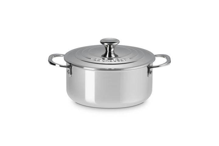 Le Creuset Signature Flacher Bräter mit Deckel, Rostfreier 3-ply Edelstahl, Ø 20 cm, 3 L, 20 cm
