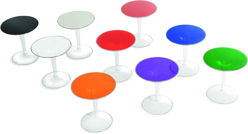 Kartell Tip Top Beistelltisch, Schwarz glänzend Piano in PMMA Nero, Piano in PMMA Nero