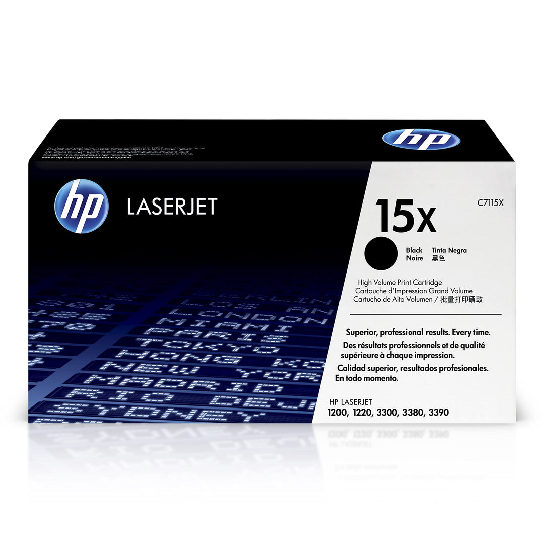 HP 15X (C7115X) Schwarz Original Toner mit hoher Reichweite für HP Laserjet 1000, 1200, 1220, 3330 S