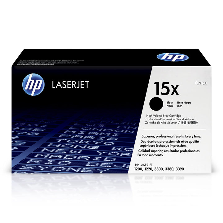 HP 15X (C7115X) Schwarz Original Toner mit hoher Reichweite für HP Laserjet 1000, 1200, 1220, 3330 S