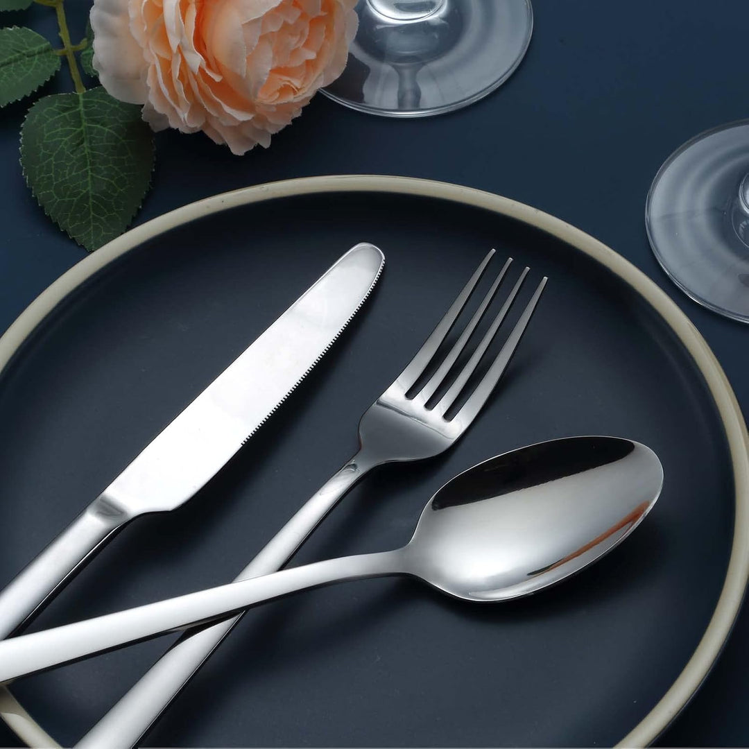 Besteck Set 12 personen, Hunnycook 60-teilig Edelstahl Essbesteck mit Gabel Löffel Messer, Besteckse