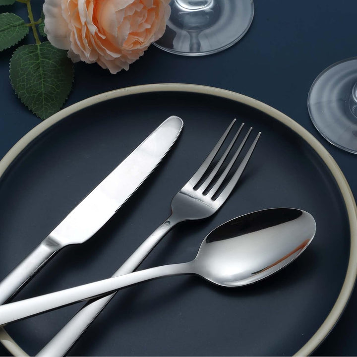 Besteck Set 12 personen, Hunnycook 60-teilig Edelstahl Essbesteck mit Gabel Löffel Messer, Besteckse