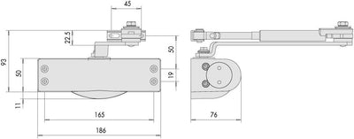 Cisa Türschliesser 1.c1416.03.0.88 New smart-plus multifuerza 2ñ4 mit Vorhaltezeit Marron oscuro Dun