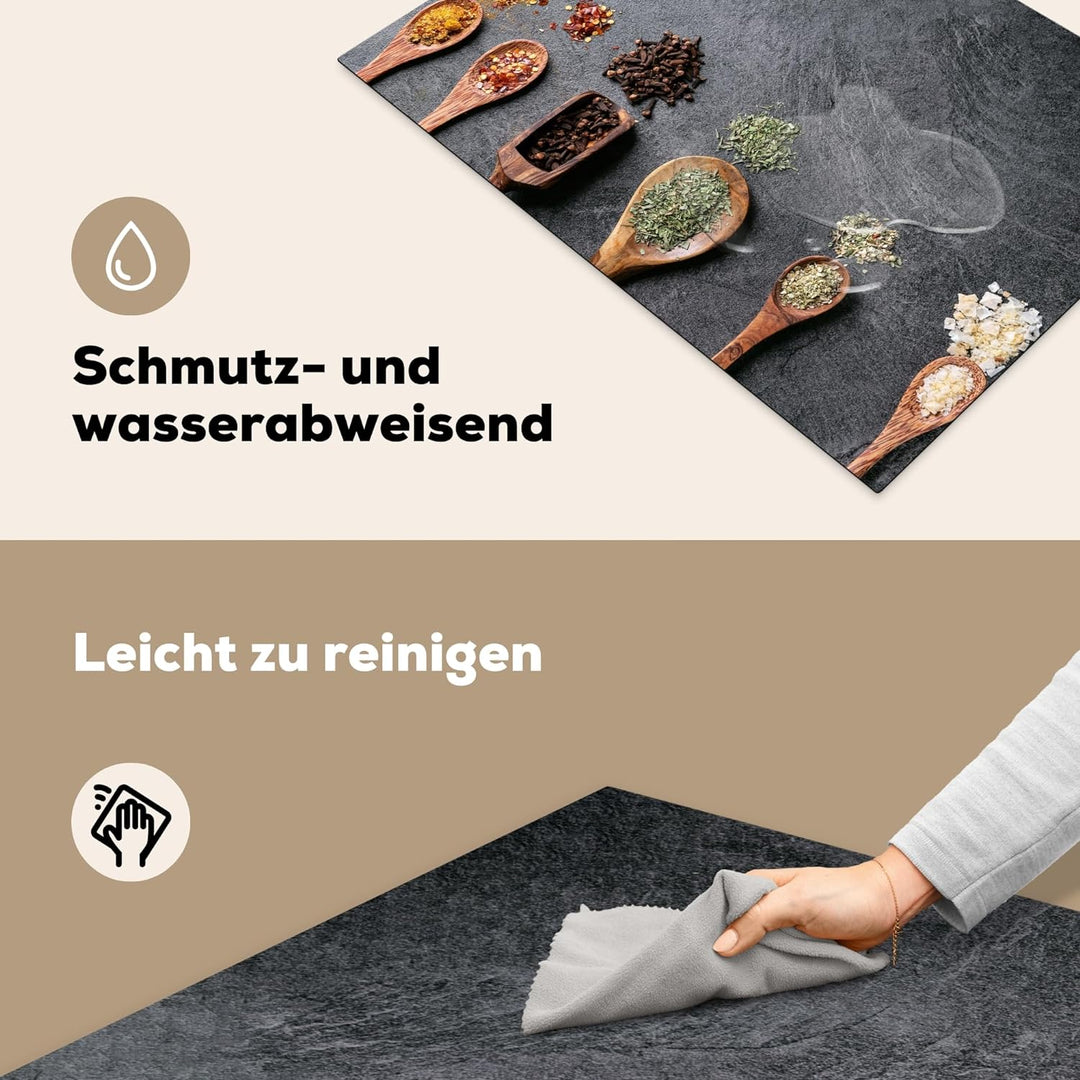 MuchoWow Herdabdeckplatte Ceranfeld Spritzschutz Küche Induktionsherd Abdeckung Induktionskochfeld C