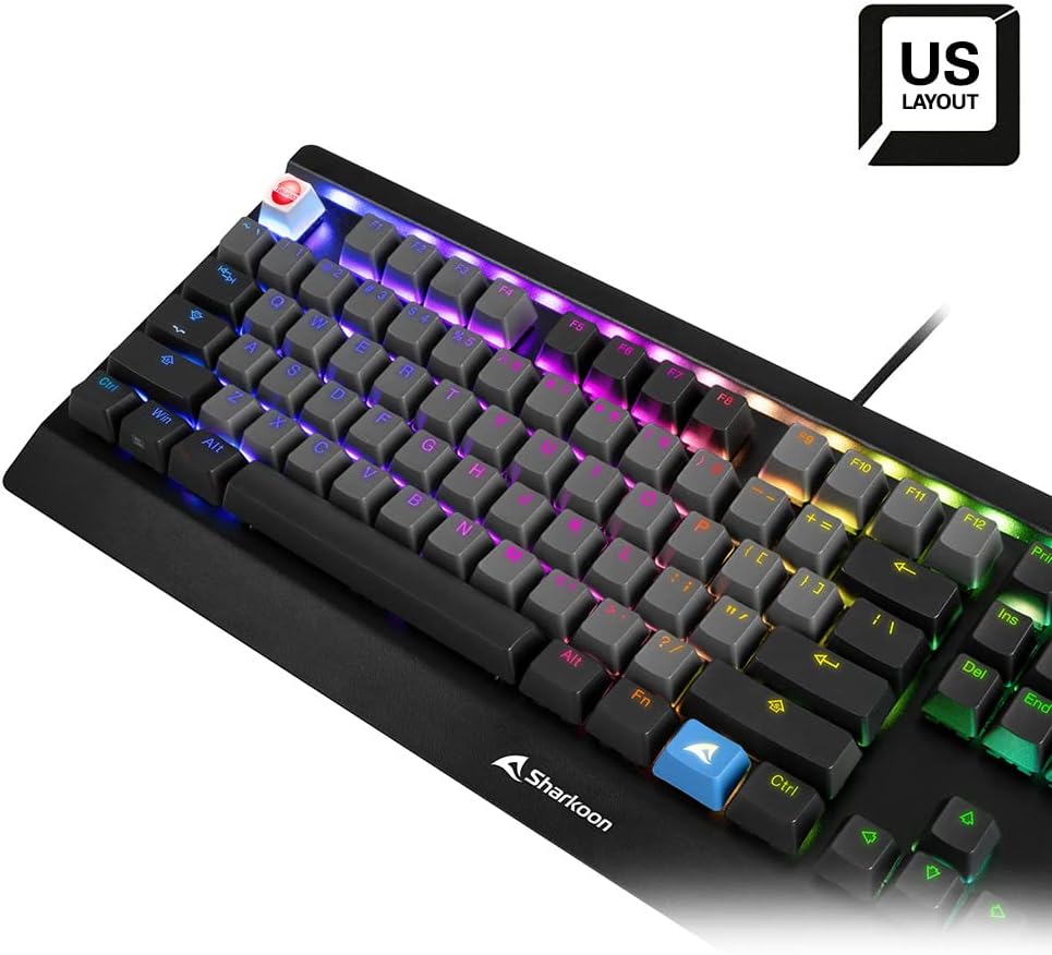 Sharkoon Skiller SAC20, Tastenkappenset aus PBT-Kunststoff, ANSI US 114