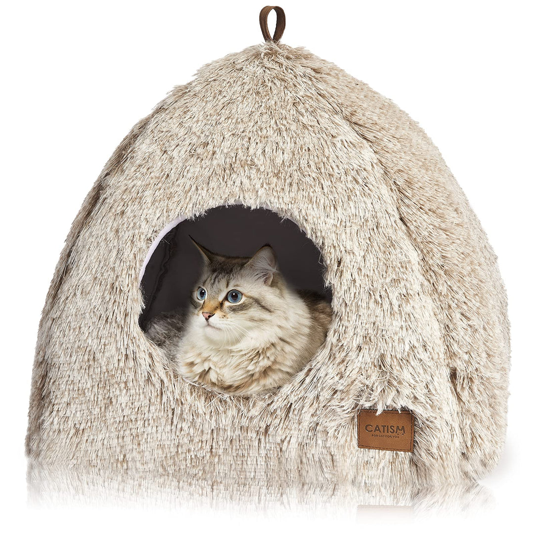 Katzenhöhle Katzenbett Katzenhaus Kuschelhöhle 40x40cm CATISM faltbar waschbar bequemer Katzenschlaf