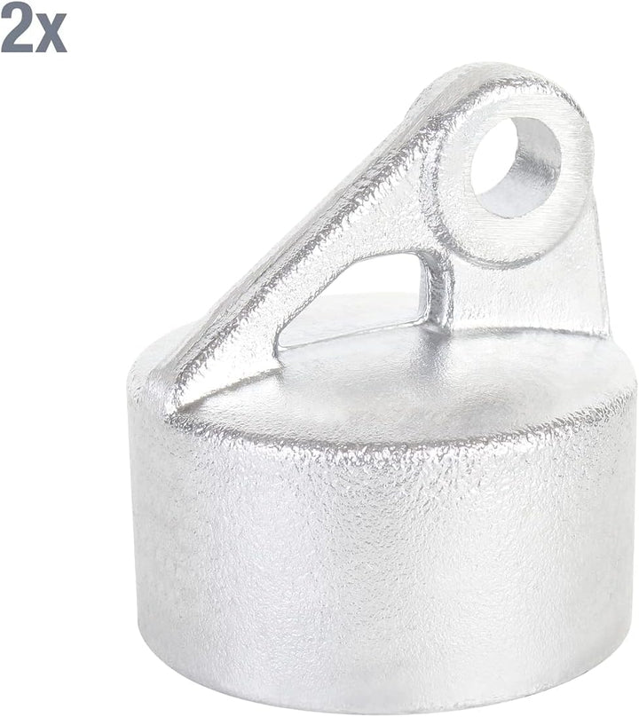 Alberts 663599 Strebenkappe | Aluminium | für Rohr-Ø 48 mm | 2er Set