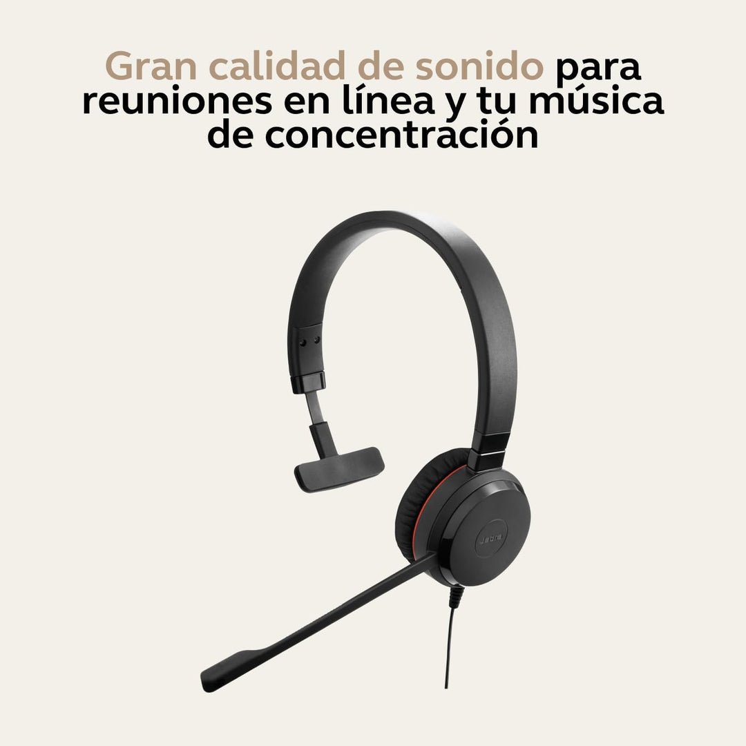 Jabra Evolve 30 II UC Mono USB-C (Überkopfbügel) USB-C Anschluss, mit Mute-Taste und Lautstärke-Regl