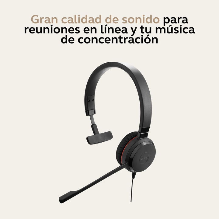 Jabra Evolve 30 II UC Mono USB-C (Überkopfbügel) USB-C Anschluss, mit Mute-Taste und Lautstärke-Regl