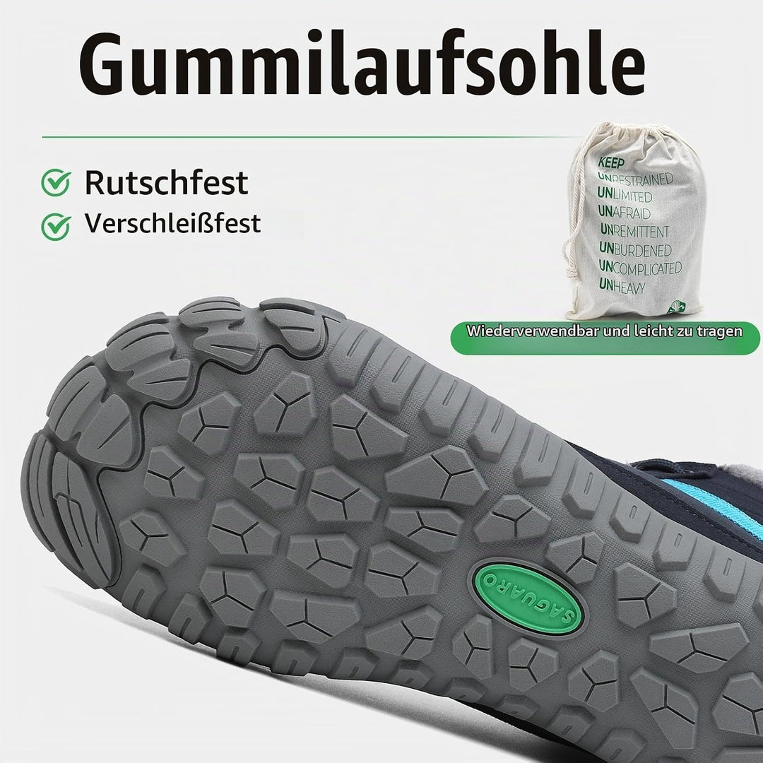 SAGUARO Winter Barfussschuhe Unisex - Warm Gefüttert, Breite Zehenbox, Zero-Drop-Sohle für Winterspa