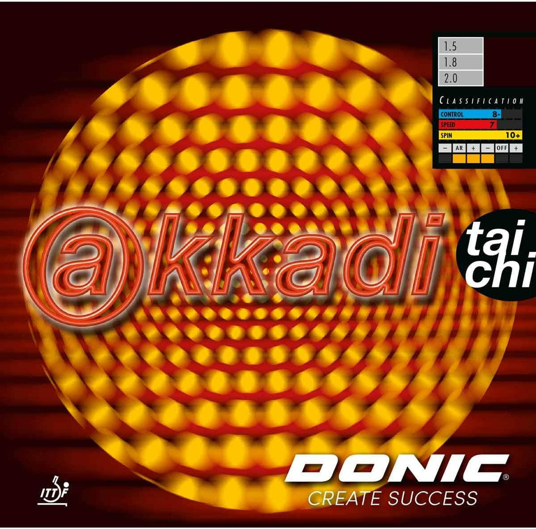 Donic Belag Akkadi Taichi Schwarz 2,0 mm, Schwarz 2,0 mm
