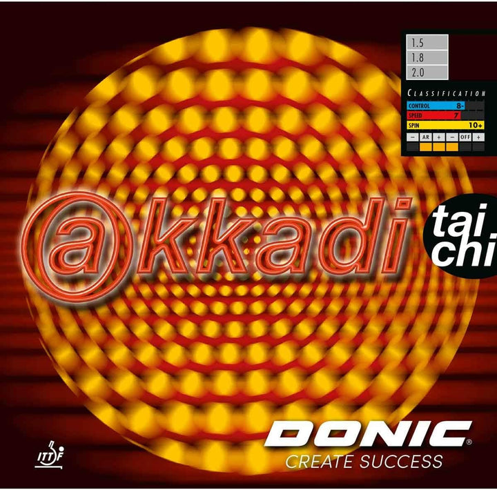 Donic Belag Akkadi Taichi Schwarz 2,0 mm, Schwarz 2,0 mm