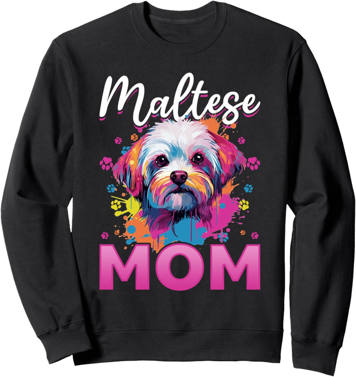 Malteser Hunderasse Haustier Malteser Mutter Sweatshirt