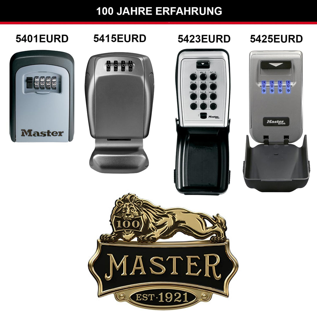 Master Lock Schlüsseltresor, Wandhalterung, Aussen, 11.9 x 8.5 x 3.6 cm, Schlüsselsafe Medium - Wand