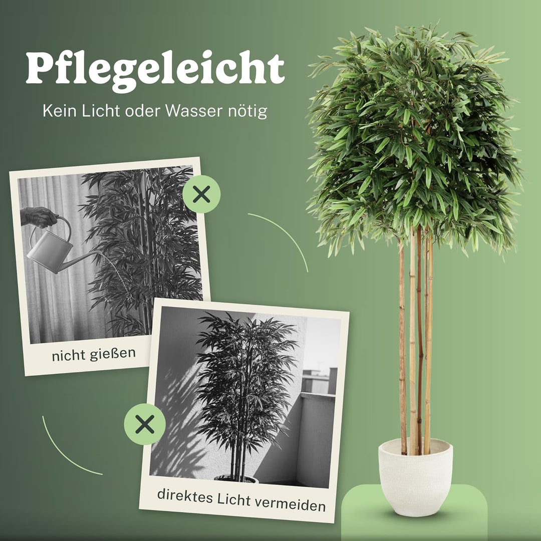 Künstlicher Bambus mit natürlichen Holzstämmen, hergestellt aus den besten Materialien, ideal für He