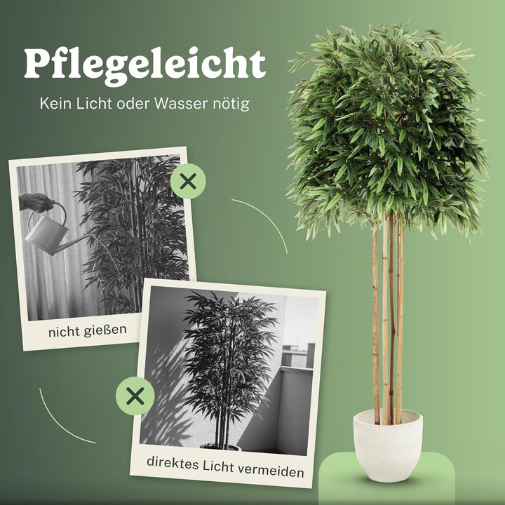 Künstlicher Bambus mit natürlichen Holzstämmen, hergestellt aus den besten Materialien, ideal für He