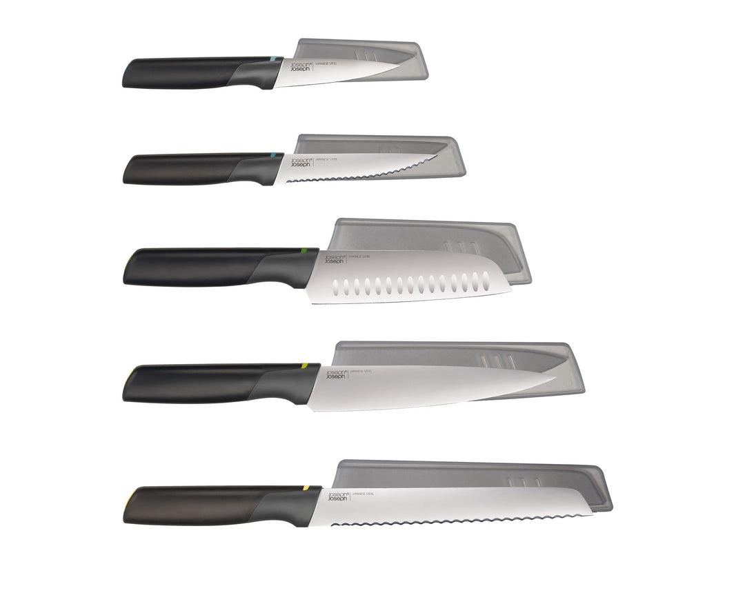 Joseph Joseph Duo 5 Stück Elevate Küchenmesser Set, Japanische Edelstahlklingen, beinhaltet Gemüseme