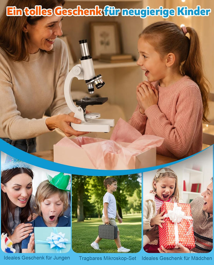 40X-2000X Mikroskop für Kinder Schüler Erwachsene: Biologie Monokulares Mikroskop für Labor, Zuhause
