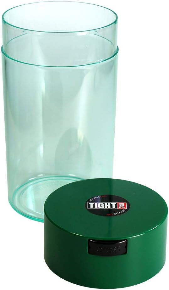 Tightvac vakuumversiegelter Aufbewahrungsbehälter, 1,3 Liter, 1,1 Quart, grüner Kappe und transparen