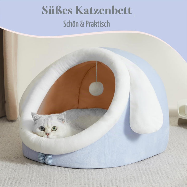 Jiupety Nettes Katzenhöhle, Katzen höhle Katzen bettchen, Katzenbett L (45 cm x 43 cm x 37 cm), Katz