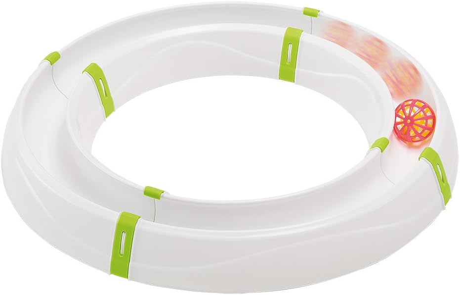 Ferplast Katzenspielzeug MAGIC CIRCLE, Spiel für Katzen Modular Circuit, Farbball Inklusive, Ø 40 x