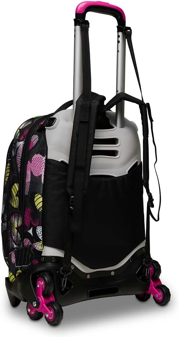 Seven Rucksack mit Trolleyfunktion, Schulranzen mit Rollen, 3 in 1, Abnehmbarer Rucksack, ab 1. Klas