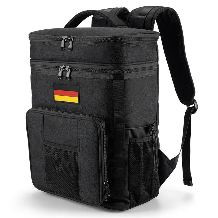 Kühltasche Isolierte Herren Damen: 30L Kühlrucksack Kühler Rucksack Leicht Schwarz, Schwarz